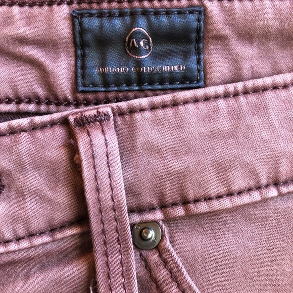 AG Adriano Goldschmied Faded Burgundy Super Skinny Leggings Jean - Picture 9 of 10